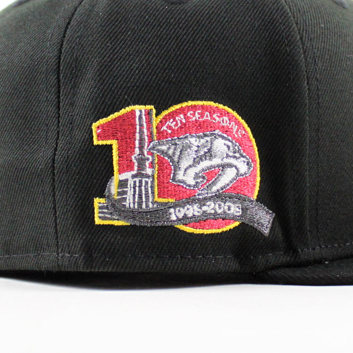 Nashville Predators 10 Years Patch  New Era 59Fifty Fitted Hat (Black Gray Under brim)