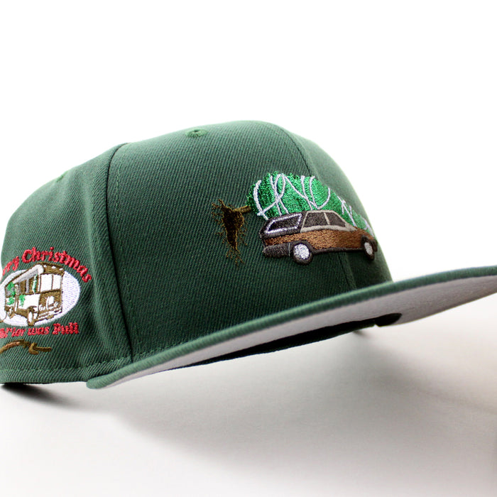 National Lampoon's Christmas Vacation 1989 New Era 59Fifty Fitted Hat (Pine Green Gray Under Brim)