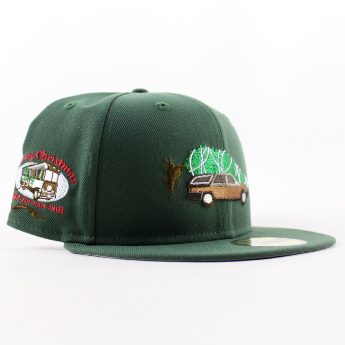 National Lampoon's Christmas Vacation 1989 New Era 59Fifty Fitted Hat (Pine Green Gray Under Brim)