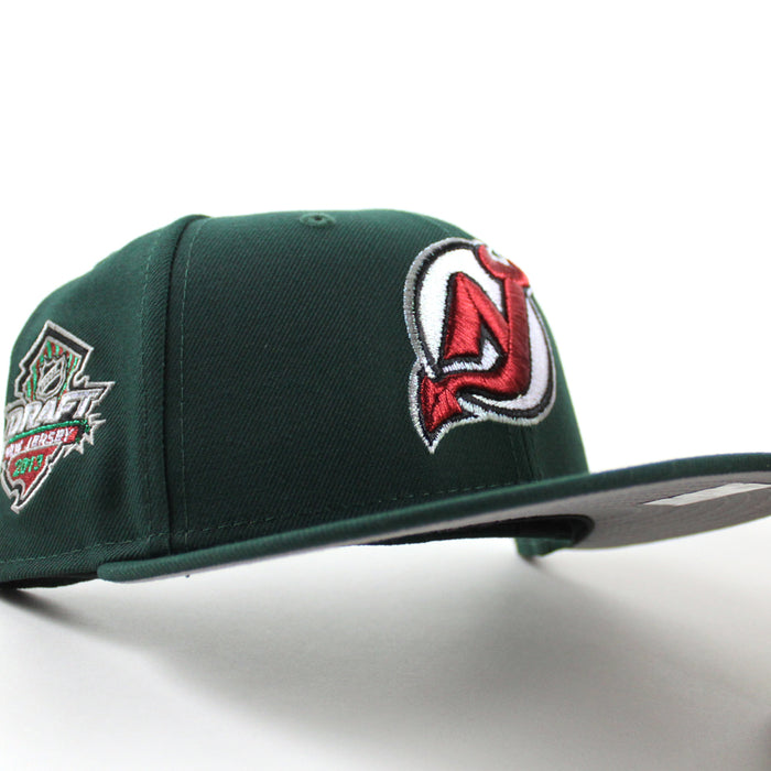 New Jersey Devils 2013 Draft New Era 59Fifty Fitted Hat (Dark Green Gray Under Brim)