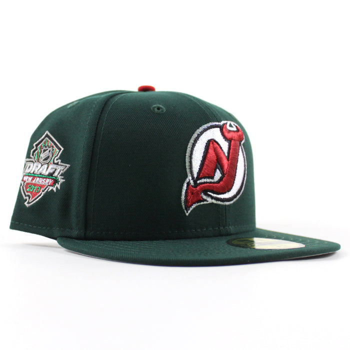 New Jersey Devils 2013 Draft New Era 59Fifty Fitted Hat (Dark Green Gray Under Brim)