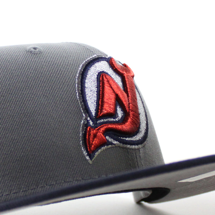 New Jersey Devils 25 Years New Era 59Fifty Fitted Hat (Storm Gray Navy Gray Under Brim)