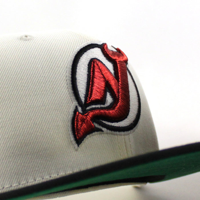 New Jersey Devils 30 Years New Era 59Fifty Fitted Hat (Chrome White Black Green Under Brim)