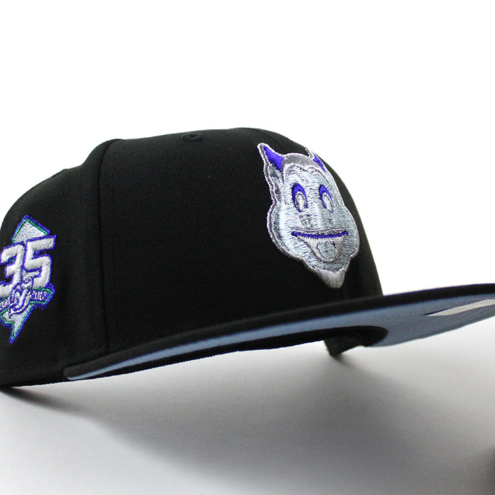 New Jersey Devils 35 Years New Era 59Fifty Fitted Hat (Black Sky Blue Under Brim)