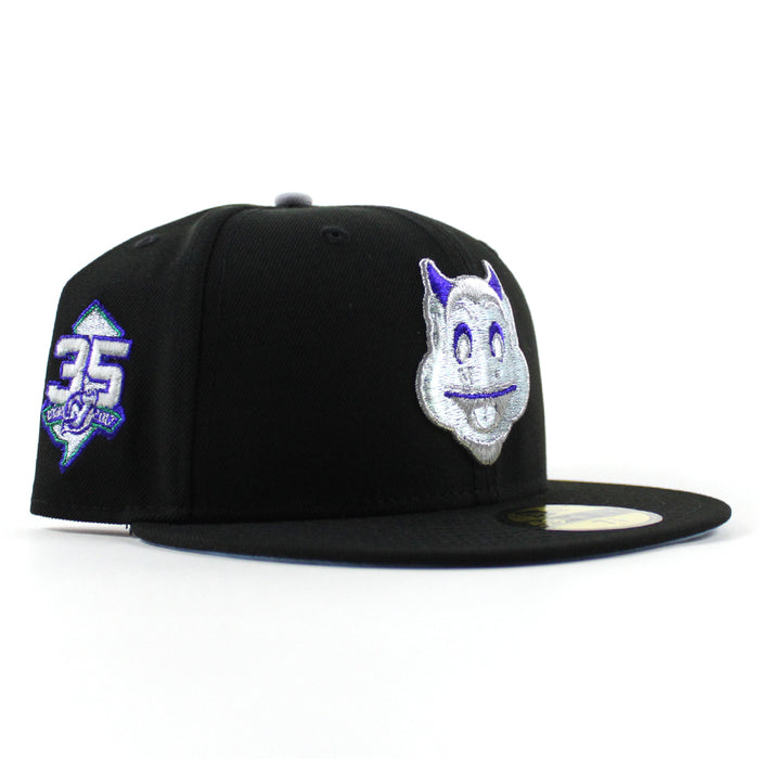 New Jersey Devils 35 Years New Era 59Fifty Fitted Hat (Black Sky Blue Under Brim)