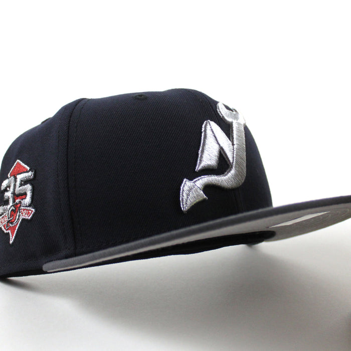 New Jersey Devils 35 Years New Era 59Fifty Fitted Hat (Navy Graphite Gray Under Brim)