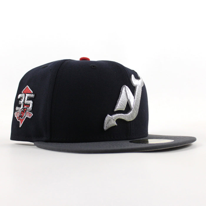 New Jersey Devils 35 Years New Era 59Fifty Fitted Hat (Navy Graphite Gray Under Brim)