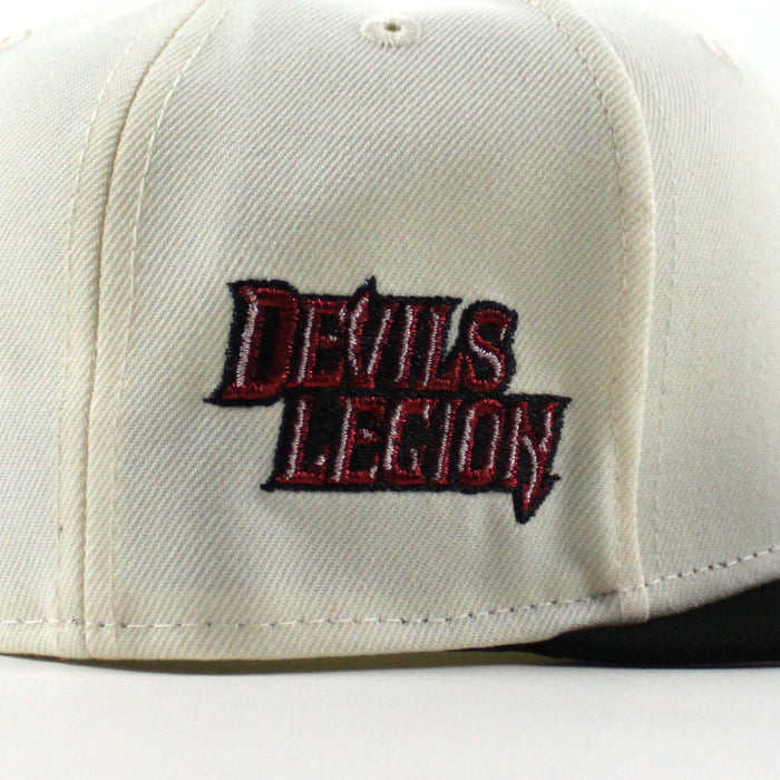 New Jersey Devils Devils legion Patch New Era 59Fifty Fitted Hat (Chrome White Black Pink Under Brim)