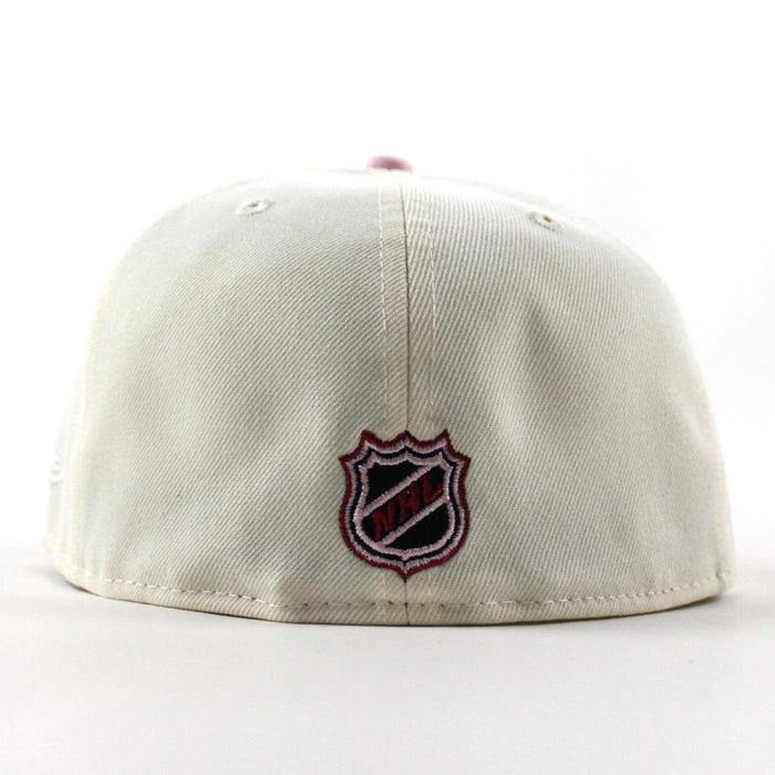 New Jersey Devils Devils legion Patch New Era 59Fifty Fitted Hat (Chrome White Black Pink Under Brim)