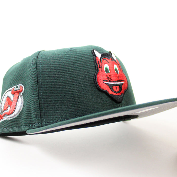 New Jersey Devils Devils Patch New Era 59Fifty Fitted Hat (Dark Green Gray Under Brim)