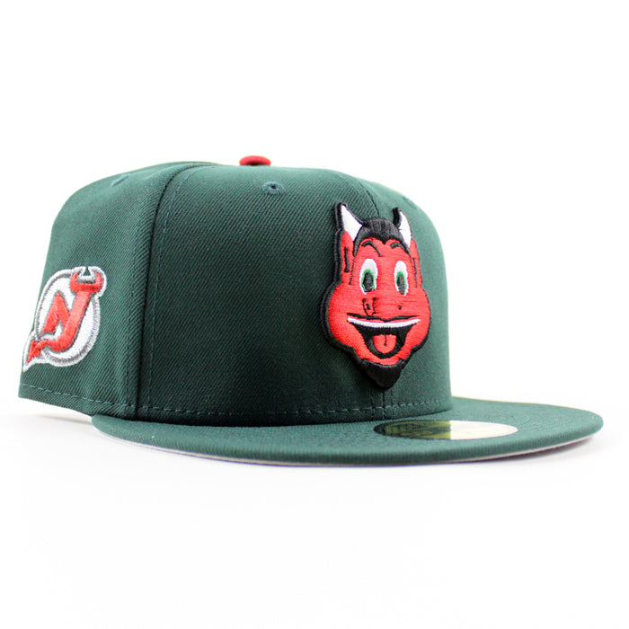 New Jersey Devils Devils Patch New Era 59Fifty Fitted Hat (Dark Green Gray Under Brim)