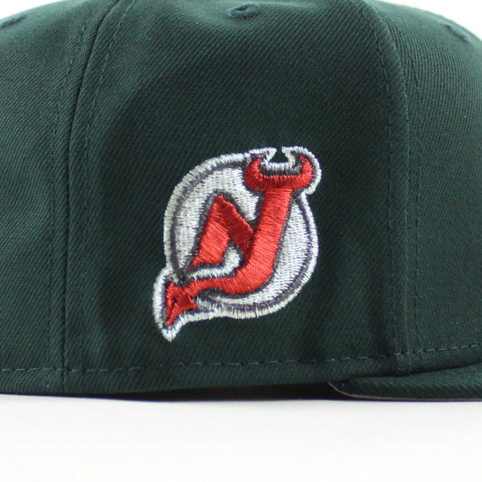 New Jersey Devils Devils Patch New Era 59Fifty Fitted Hat (Dark Green Gray Under Brim)