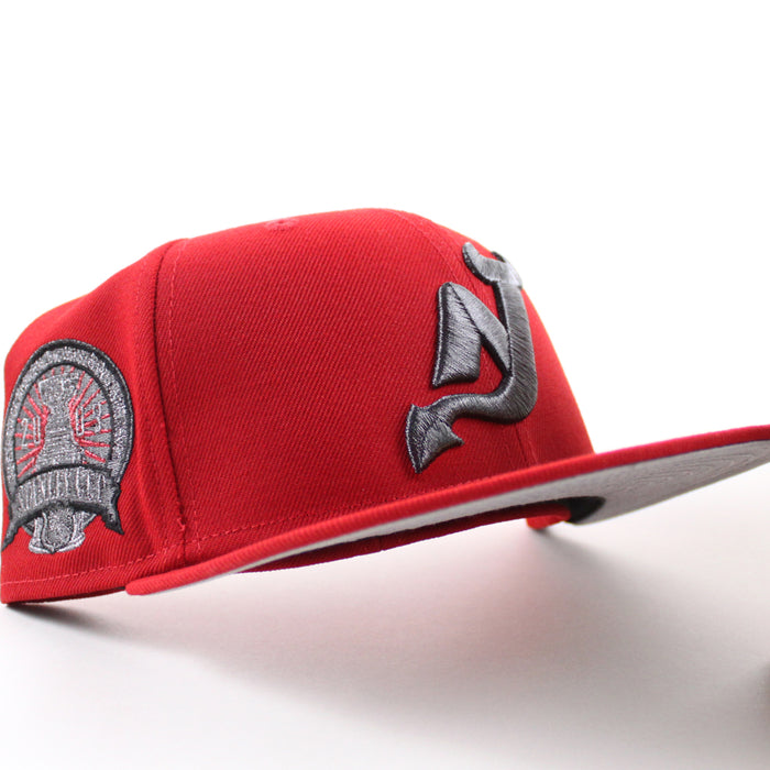 New Jersey Devils Stanley Cup New Era 59Fifty Fitted Hat (Scarlet Red Gray Under Brim)