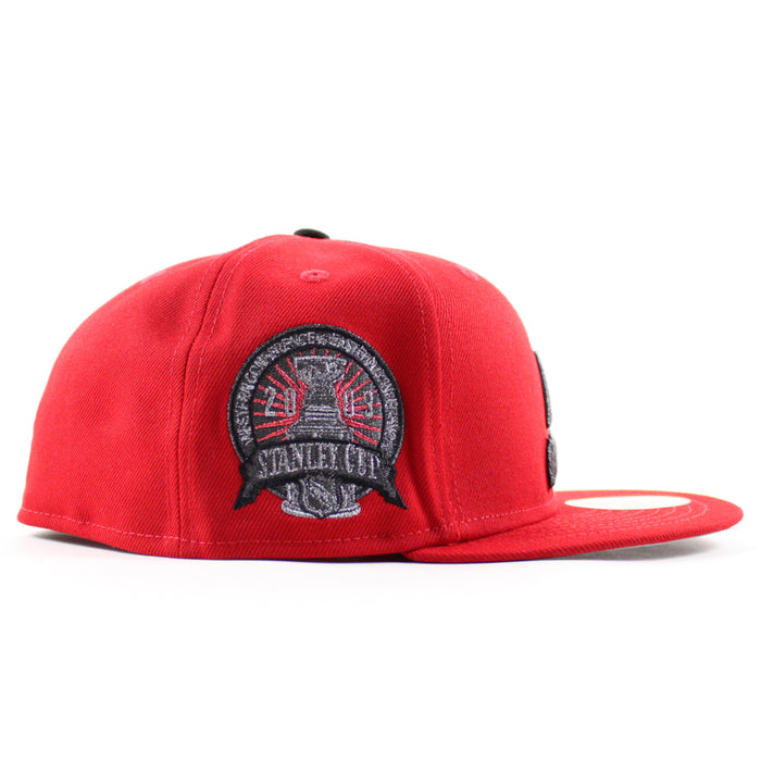 New Jersey Devils Stanley Cup New Era 59Fifty Fitted Hat (Scarlet Red Gray Under Brim)
