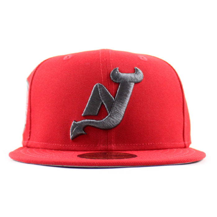 New Jersey Devils Stanley Cup New Era 59Fifty Fitted Hat (Scarlet Red Gray Under Brim)