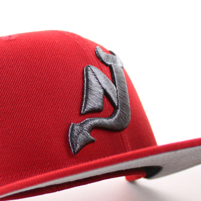 New Jersey Devils Stanley Cup New Era 59Fifty Fitted Hat (Scarlet Red Gray Under Brim)