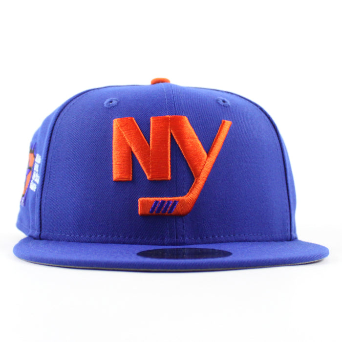 New York Islanders 35th All Star Game Patch New Era 59Fifty Fitted Hat (Majestic Blue Gray Under Brim)