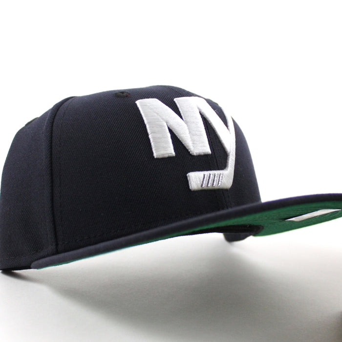 New York Islanders New Era 59Fifty Fitted Hat (Navy Green Under Brim)