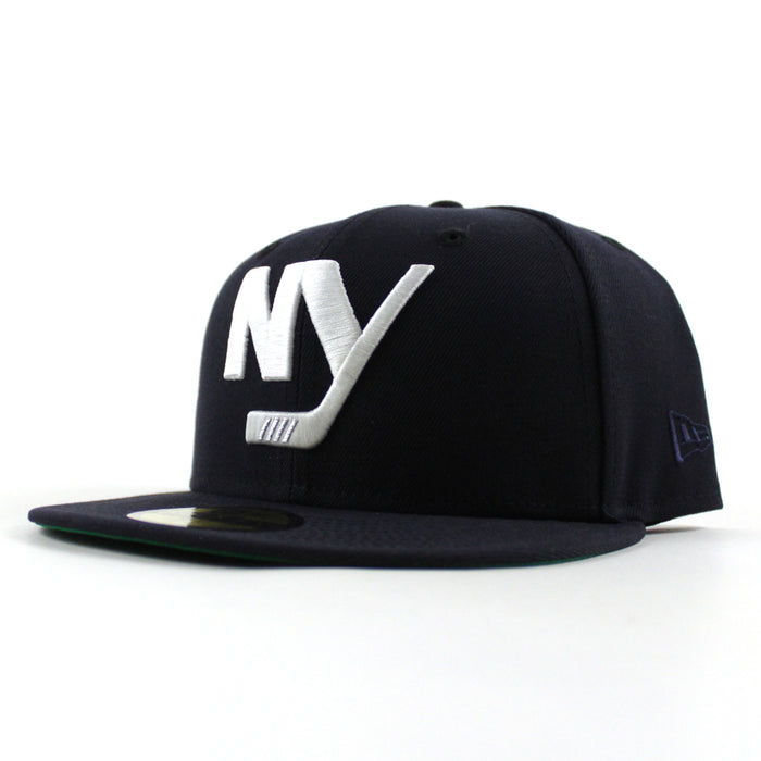 New York Islanders New Era 59Fifty Fitted Hat (Navy Green Under Brim)