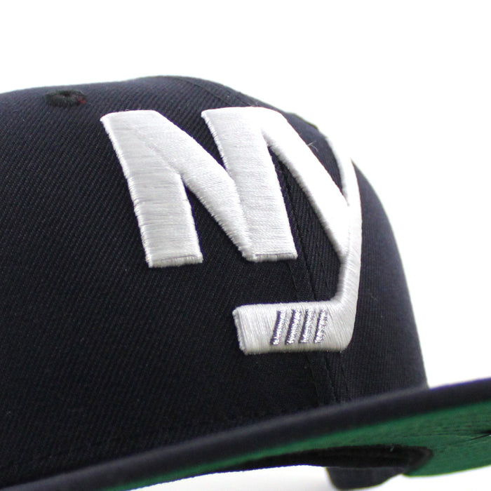 New York Islanders New Era 59Fifty Fitted Hat (Navy Green Under Brim)