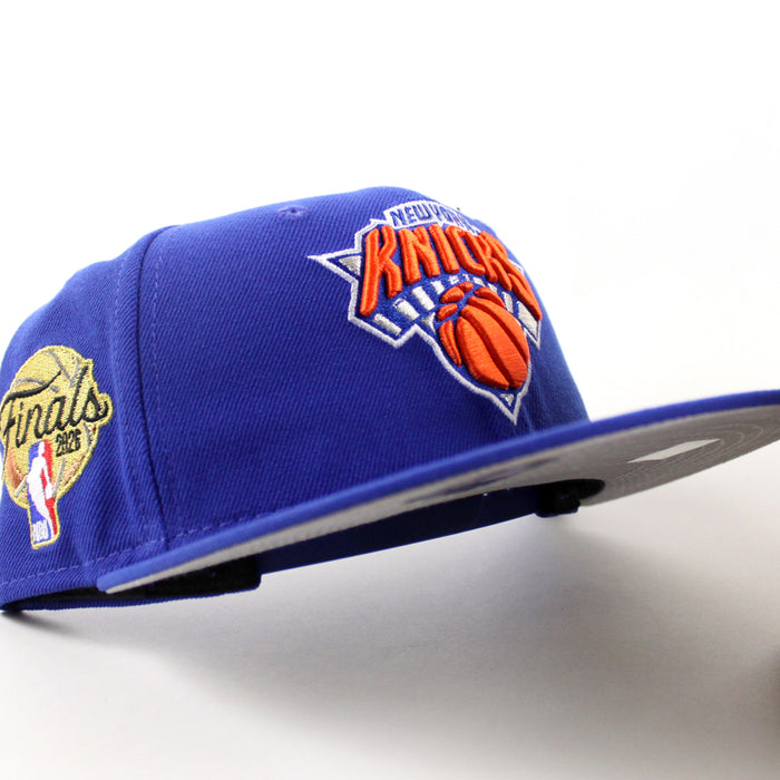 NEW YORK KNICKS 2026 NBA FINALS JERSEY PATCH BLUE SAPPHIRE PRIMARY NEW ERA 9FIFTY SNAPBACK Hat (Royal Blue Gray Under Brim)
