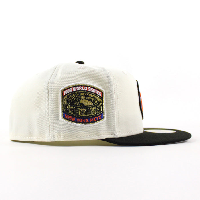 New York Mets 1969 World Series New Era 59Fifty Fitted Hat (Chrome White Black Green Under Brim)