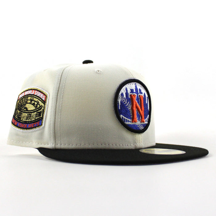 New York Mets 1969 World Series New Era 59Fifty Fitted Hat (Chrome White Black Green Under Brim)