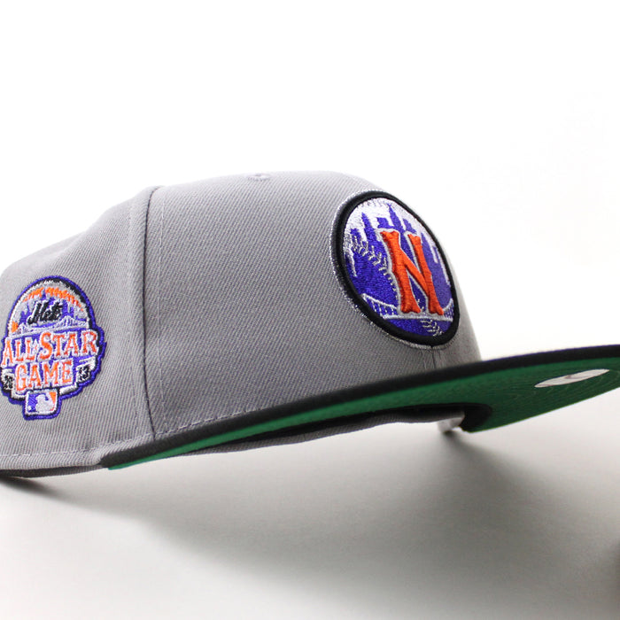 New York Mets 2015 All Star Game New Era 59Fifty Fitted Hat (Gray Black Green Under Brim)