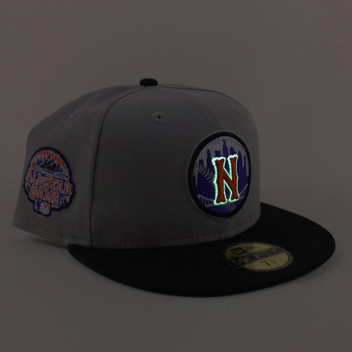 New York Mets 2015 All Star Game New Era 59Fifty Fitted Hat (Gray Black Green Under Brim)