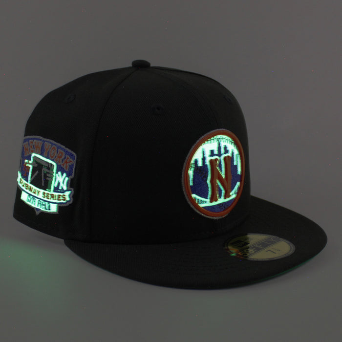 New York Mets Subway Series Citi Field New Era 59Fifty Fitted Hat (Black Green Under Brim)