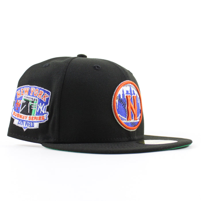 New York Mets Subway Series Citi Field New Era 59Fifty Fitted Hat (Black Green Under Brim)