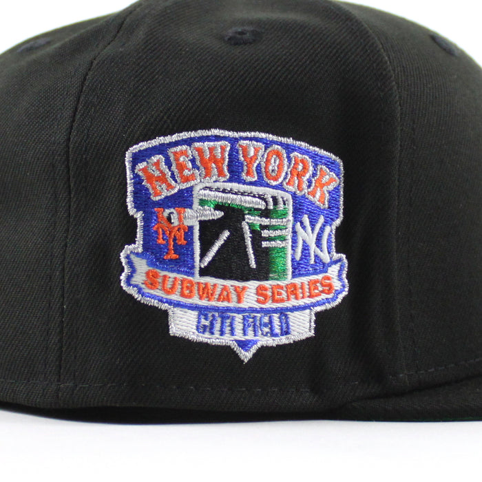 New York Mets Subway Series Citi Field New Era 59Fifty Fitted Hat (Black Green Under Brim)