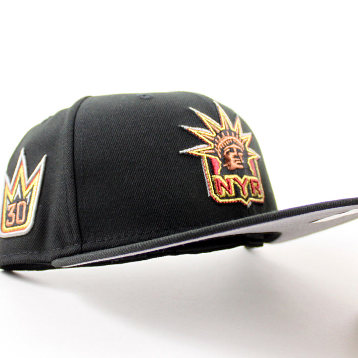New York Rangers 30 Years Crown New Era 59Fifty Fitted Hat (Black Gray Under brim)