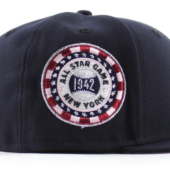 New York Yankees 1942 All Star Game Poker Chip Patch New Era 59Fifty Fitted Hat (Navy Pink Under Brim)