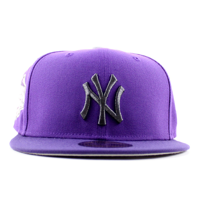 New York Yankees 1999 World Series New Era 59Fifty Fitted Hat (Deep Purple Gray Under Brim)