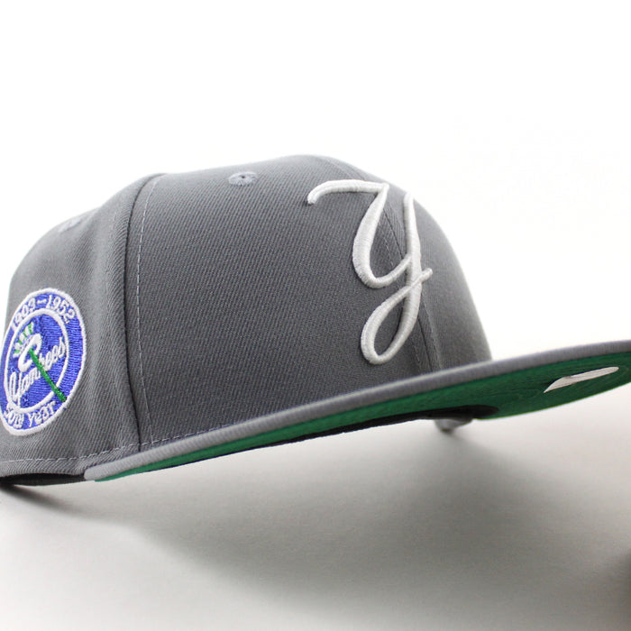 New York Yankees 50th Anniversary New Era 59Fifty Fitted Hat (Storm Gray Green Under Brim)