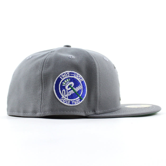 New York Yankees 50th Anniversary New Era 59Fifty Fitted Hat (Storm Gray Green Under Brim)