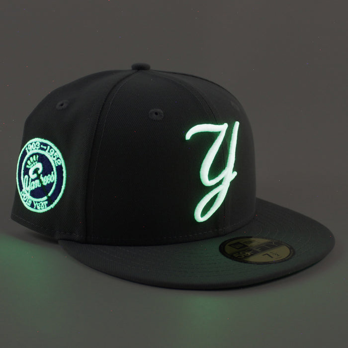 New York Yankees 50th Anniversary New Era 59Fifty Fitted Hat (Storm Gray Green Under Brim)