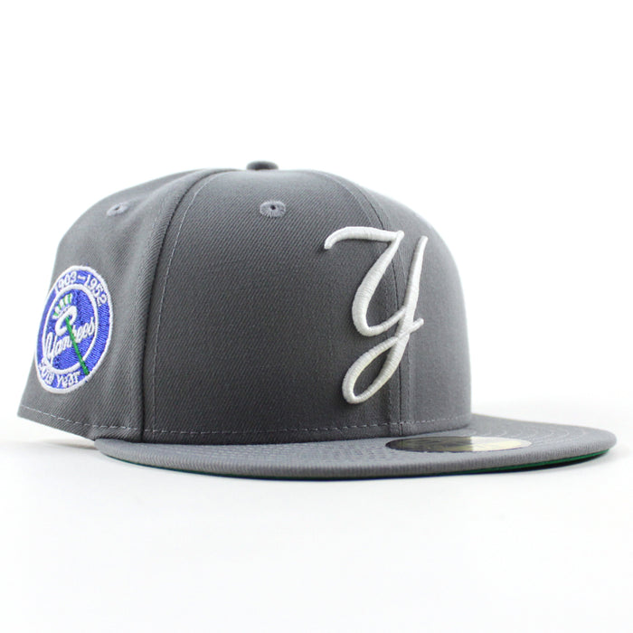 New York Yankees 50th Anniversary New Era 59Fifty Fitted Hat (Storm Gray Green Under Brim)