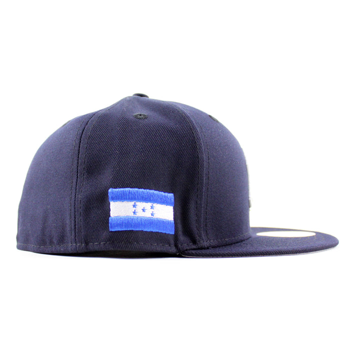 New York Yankees HONDURAS New Era 59Fifty Fitted Hat (Navy Gray Under Brim)