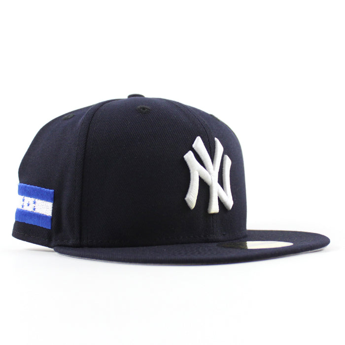 New York Yankees HONDURAS New Era 59Fifty Fitted Hat (Navy Gray Under Brim)