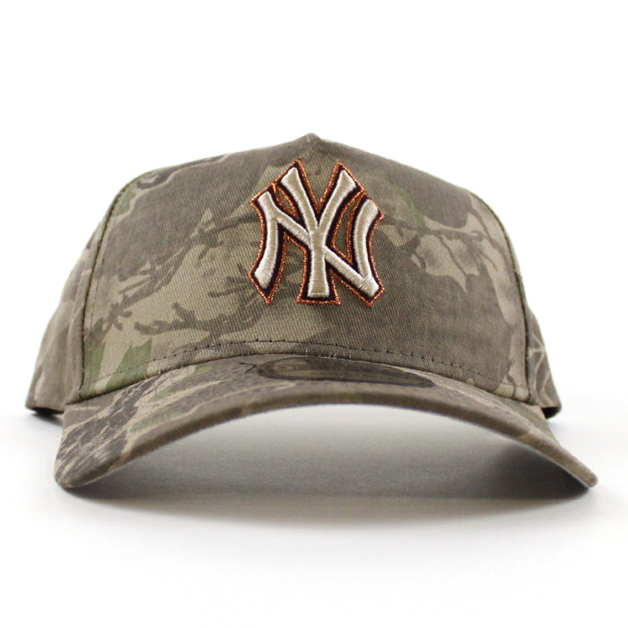 New York Yankees LEAF Camo New Era 9FORTY AF Snapback Hat (Leaf Camo Gray Under Brim)