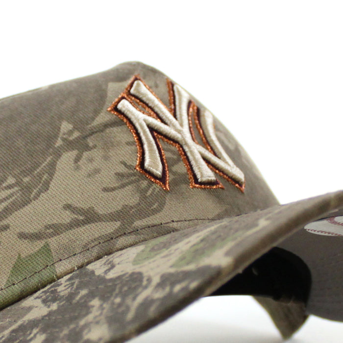 New York Yankees LEAF Camo New Era 9FORTY AF Snapback Hat (Leaf Camo Gray Under Brim)
