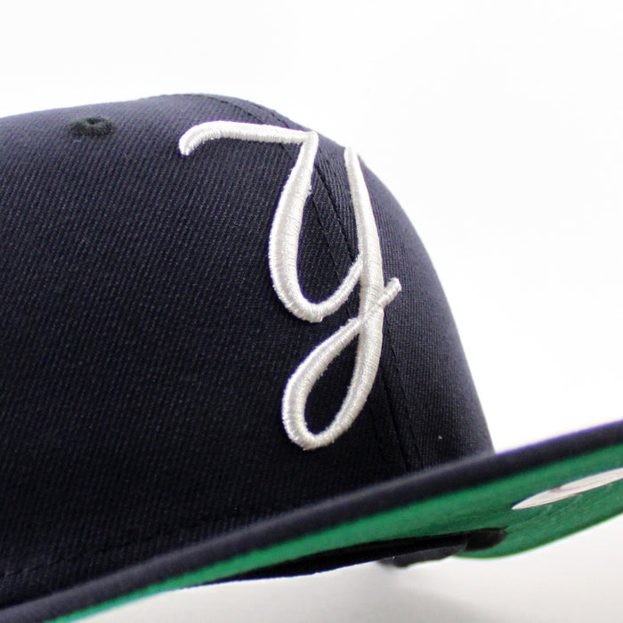 New York Yankees New Era 59Fifty Fitted Hat (Navy Green Under Brim)