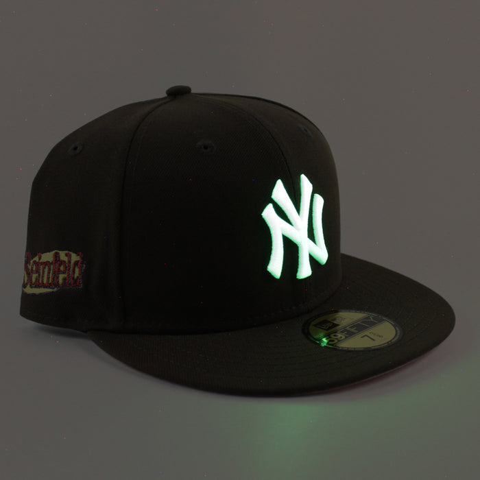New York YANKEES SEINFELD New Era 59Fifty Fitted Hat (Walnut Brown Pink Under Brim)
