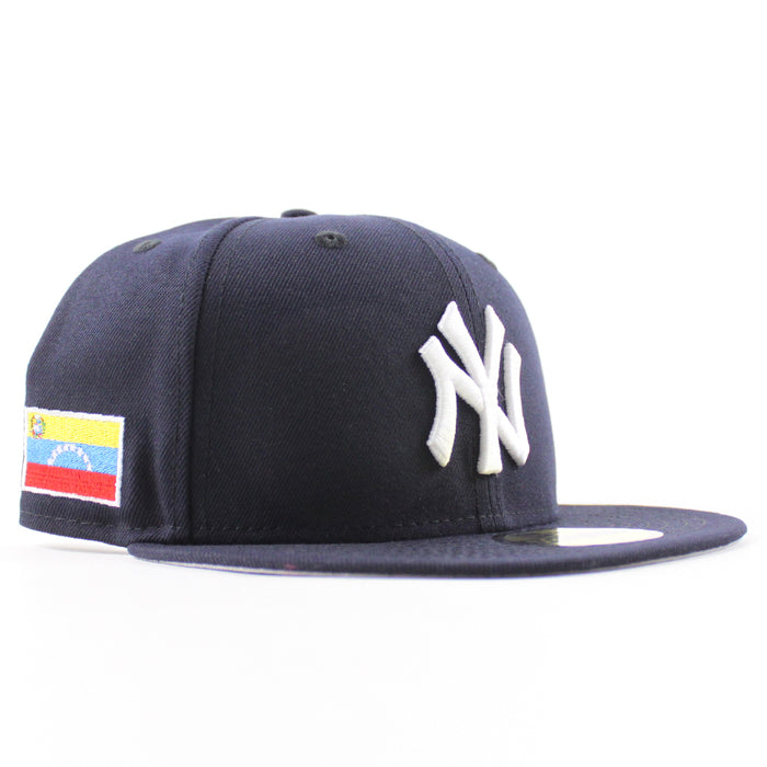 New York Yankees VENEZUELA New Era 59Fifty Fitted Hat (Navy Gray Under Brim)