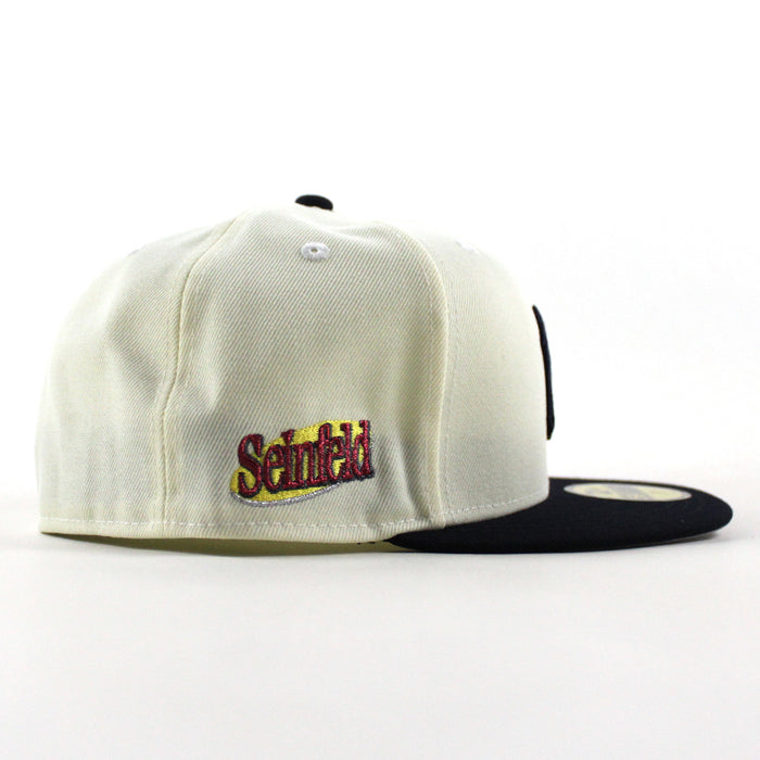 New York Yankees x SEINFELD New Era 59Fifty Fitted Hat (Chrome White Navy Gray Under Brim)