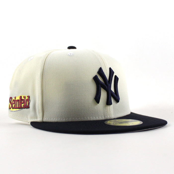 New York Yankees x SEINFELD New Era 59Fifty Fitted Hat (Chrome White Navy Gray Under Brim)