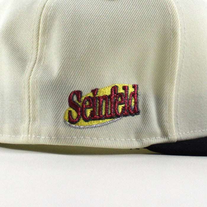 New York Yankees x SEINFELD New Era 59Fifty Fitted Hat (Chrome White Navy Gray Under Brim)
