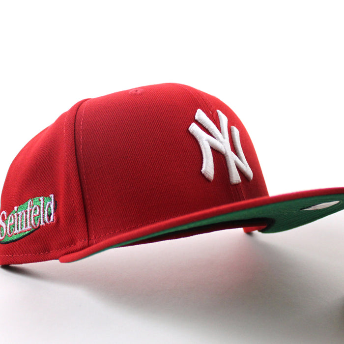 New York Yankees x SEINFELD New Era 59Fifty Fitted Hat (Scarlet Red Green Under Brim)